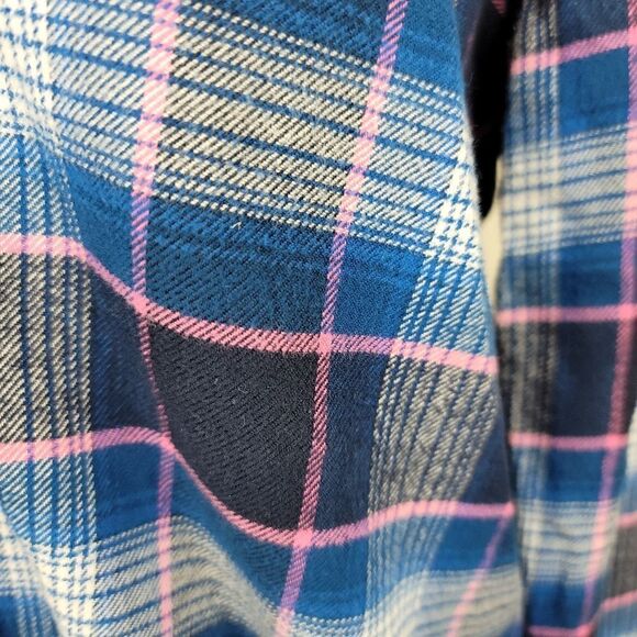 Lands end plaid flannel button up medium weight - Picture 3 of 10